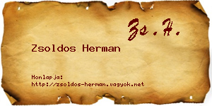 Zsoldos Herman névjegykártya
